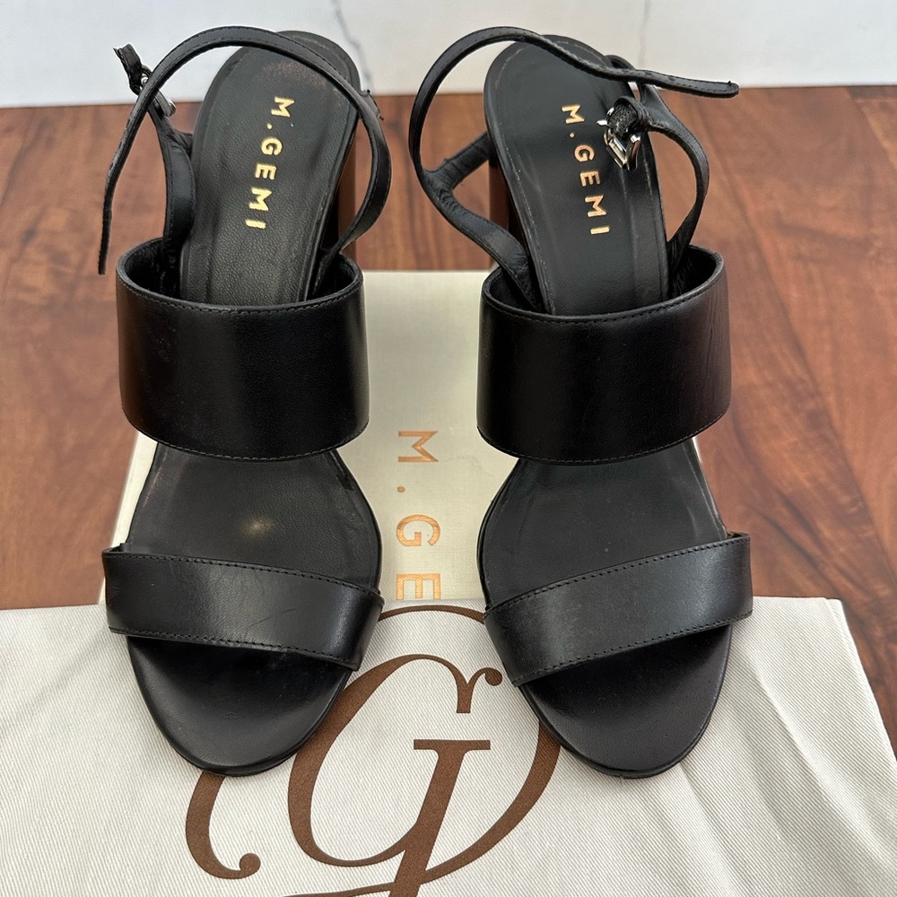 M. Gemi Double Strap Heels, EUC